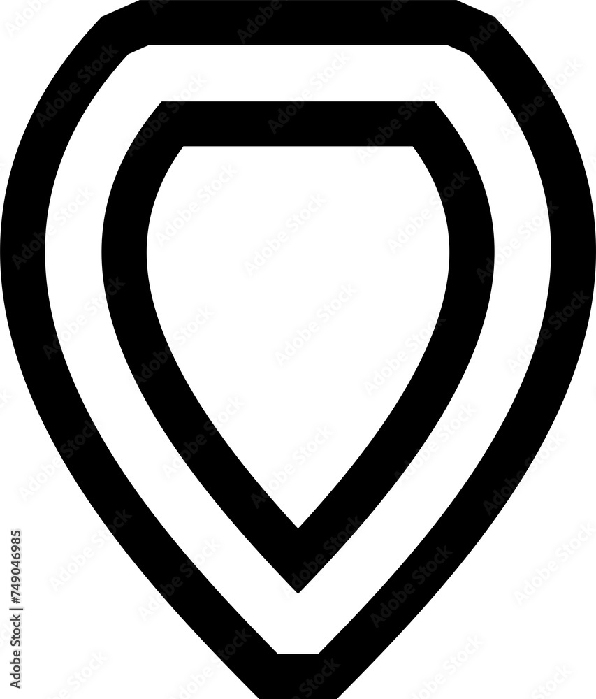 Triangle bold line shape. Geometric element