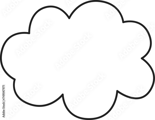 Speech Bubble Cloud Doodle