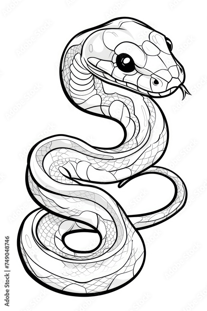 Fototapeta premium Top 25 Free Printable Snake Coloring Pages Online