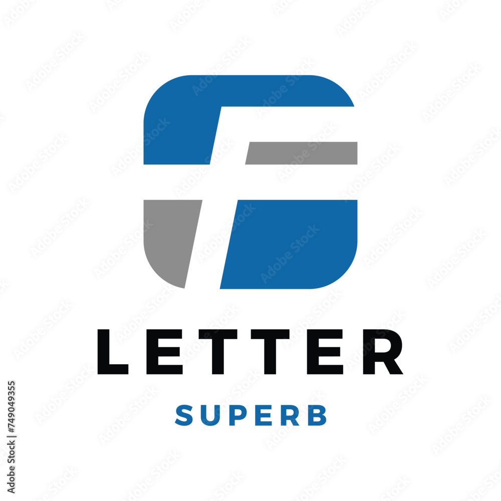 Initial Letter F Icon Logo Design Template