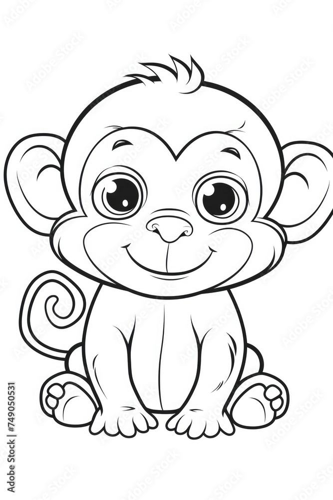 Obraz premium Monkey Coloring Pages
