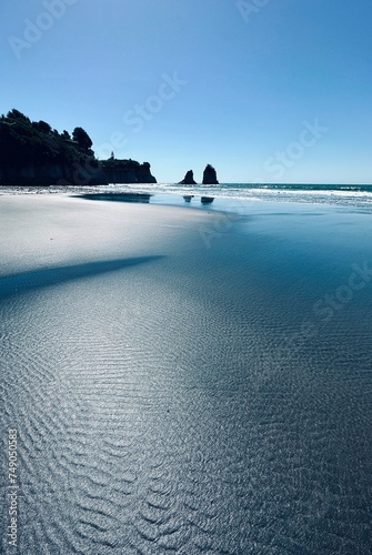 Canvas Print Lowtide, Taranaki, New Zealand