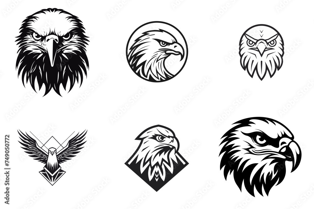 set lf
set lof
set of bold eagle bird black and white vector illustration isolated transparent background logo, cut out or cutout t-shirt print design set lf
set lof
set of bold eagle bird black and white vector illustration isolated transparent background logo, cut out or cutout t-shirt print design