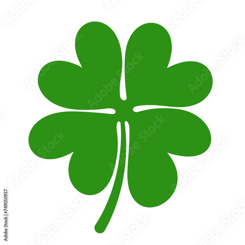 Four-leaf green clover for St. Patrick's Day