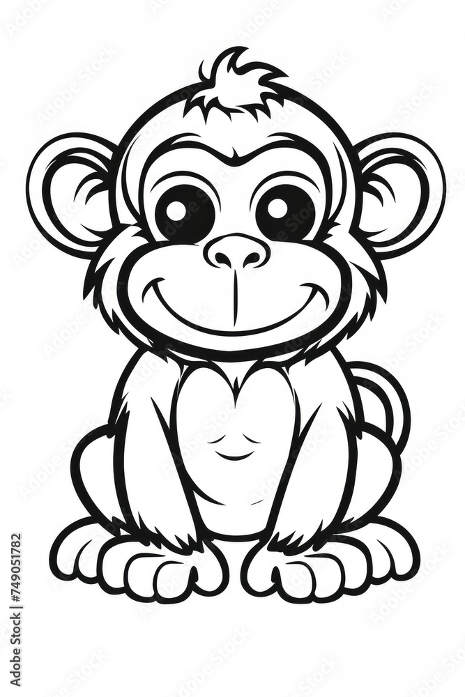Coloring Pages of Monkeys Printable