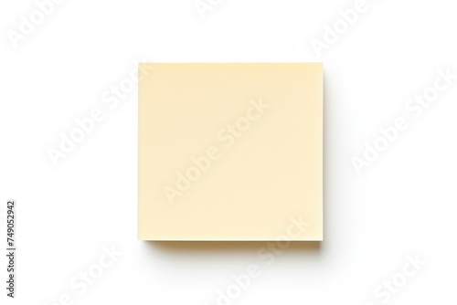 Ivory blank post it sticky note isolated on white background 