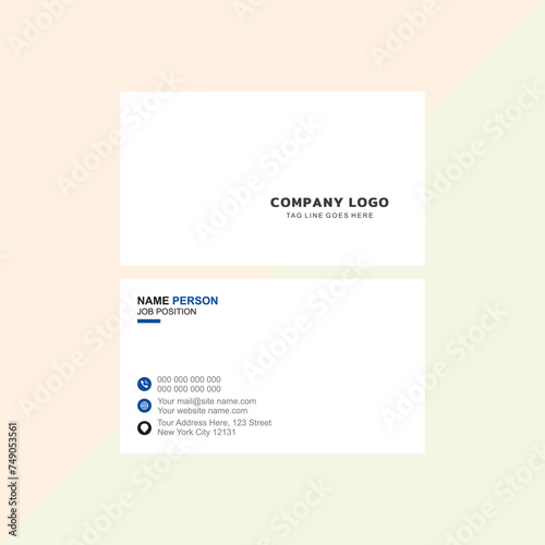 Wallpaper Mural Executive card, Business card logo design template. Double-sided creative Vector illustration Torontodigital.ca