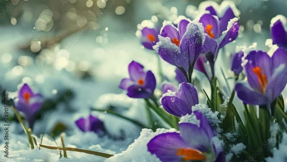 Flowers Covered in Snow Flowers Covered in Snow