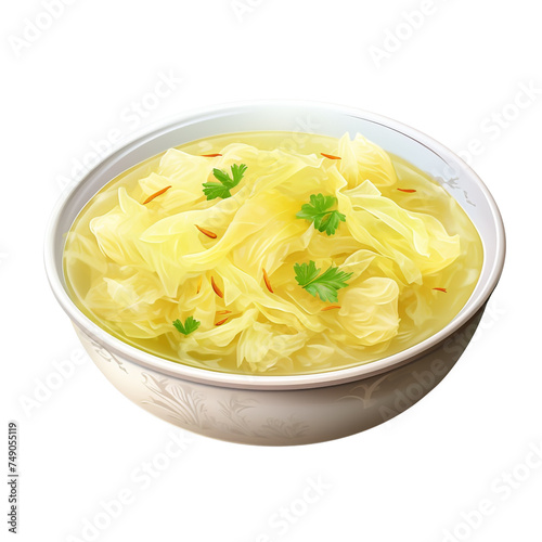 Sauerkraut Soup isolated on transparent background