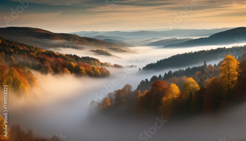  Misty Autumn Mountain Landscape