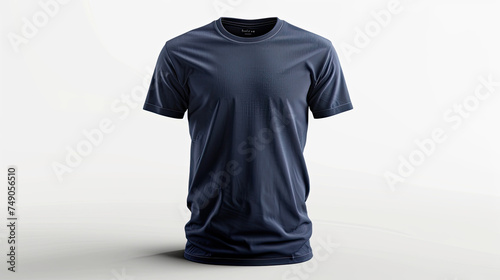 Young Model Shirt Mockup, navy bluet shirt for designs or prints , ai generative, tshirt for design mockups photo