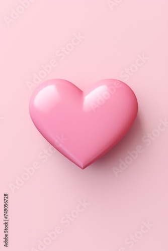 Pink heart isolated on background, flat lay, vecor illustration © GalleryGlider