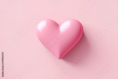 Pink heart isolated on background, flat lay, vecor illustration © GalleryGlider