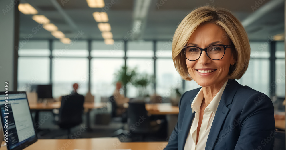 beautiful adult businesswoman in the office work beautiful adult businesswoman in the office work