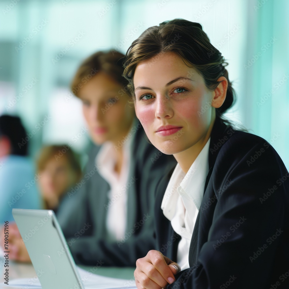 Woman Sitting in Front of Laptop Computer Woman Sitting in Front of Laptop Computer