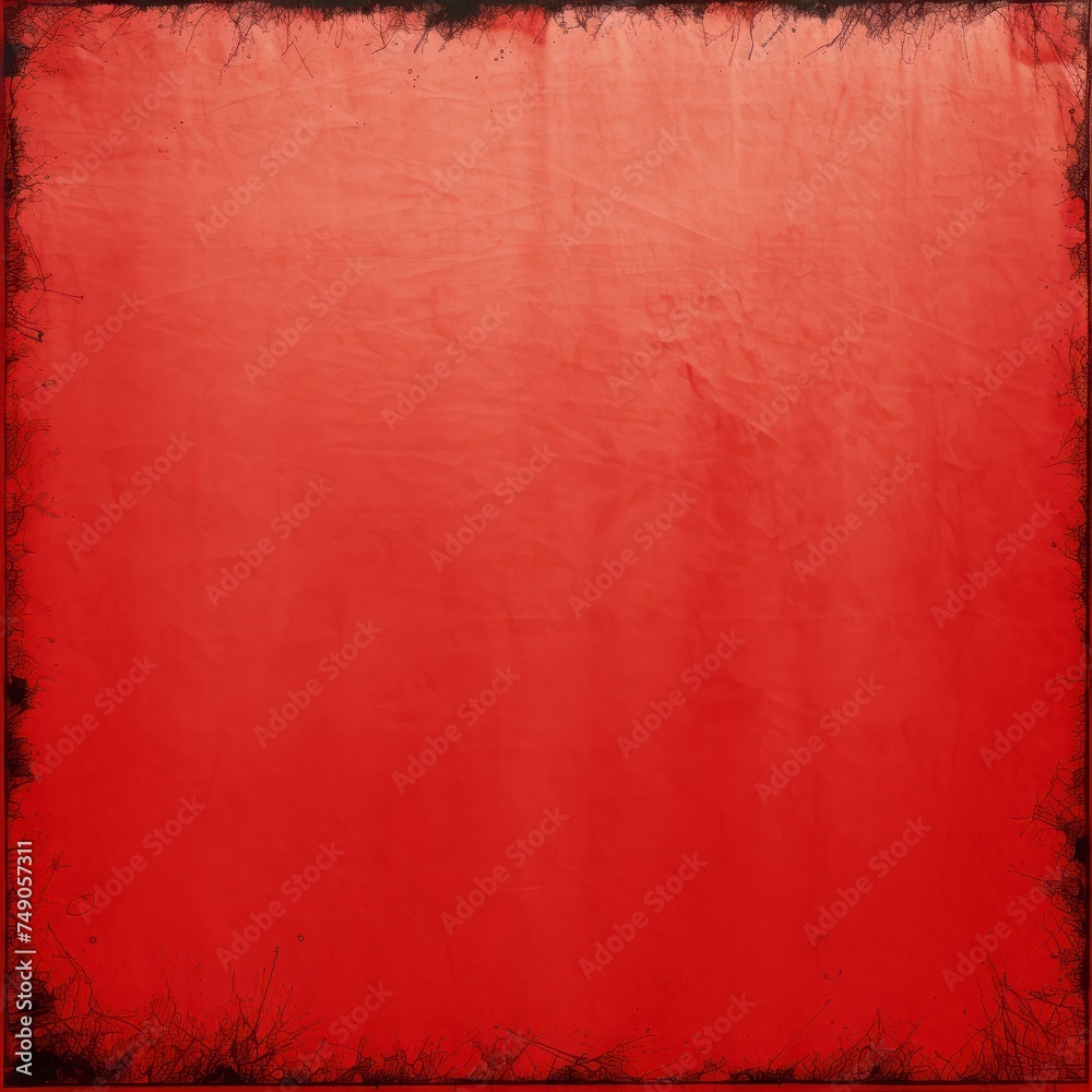 Red blank paper with a bleak and dreary border
