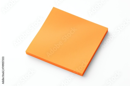 Red blank post it sticky note isolated on white background 