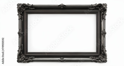  Elegant black ornate frame, perfect for a portrait or artwork