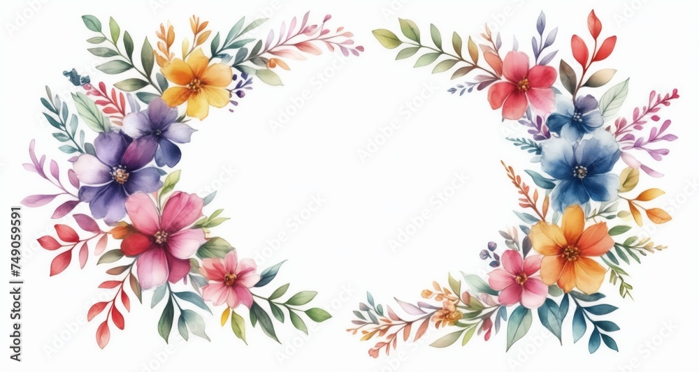  Vibrant Floral Frame - Perfect for Crafts & Decor
