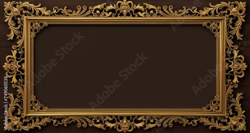  Elegant gold frame with a blank canvas, ready for your masterpiece