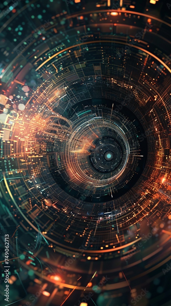 Advanced Data Processing: A Dynamic and Mesmerizing Visual Piece