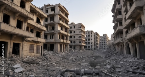  Desolation in the city - A scene of destruction and abandonment