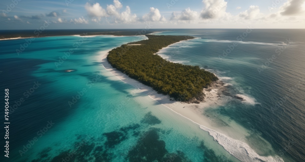  Paradise Found - Aerial View of a Tropical Island
