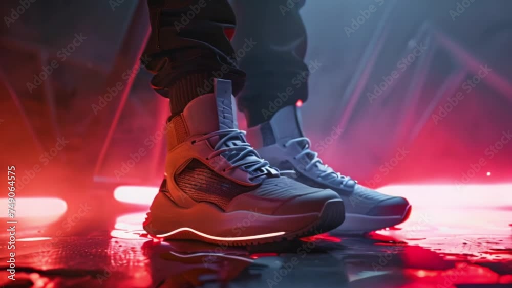 mens pair of white modern high end sneaker running shoes, footwear and apparel concept Generative AI mens pair of white modern high end sneaker running shoes, footwear and apparel concept Generative AI