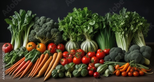  Fresh produce in vibrant colors  ready for a healthy meal