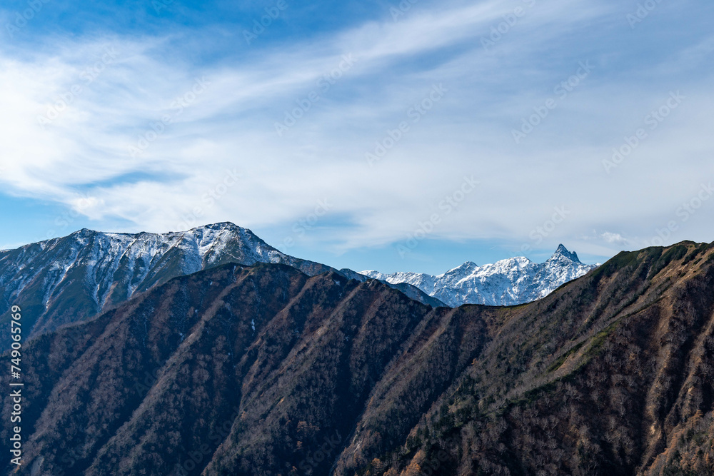 Fototapeta premium 槍ヶ岳の初冬