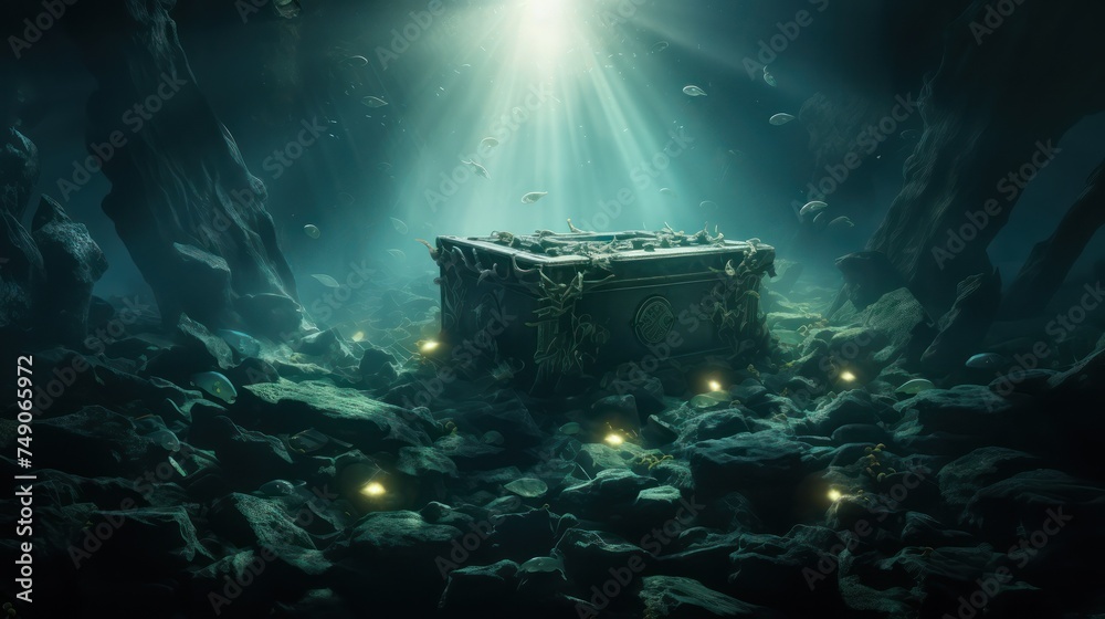 Treasure search risk depth ancient hunting for lost artifacts in an underwater mausoleum