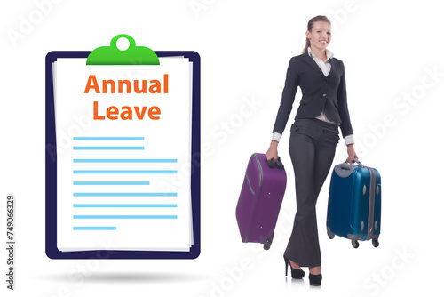 Concept of annual vacation and leave #749066329