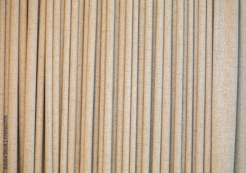 Curtain texture with rustic cotton fabric Curtain texture with rustic cotton fabric