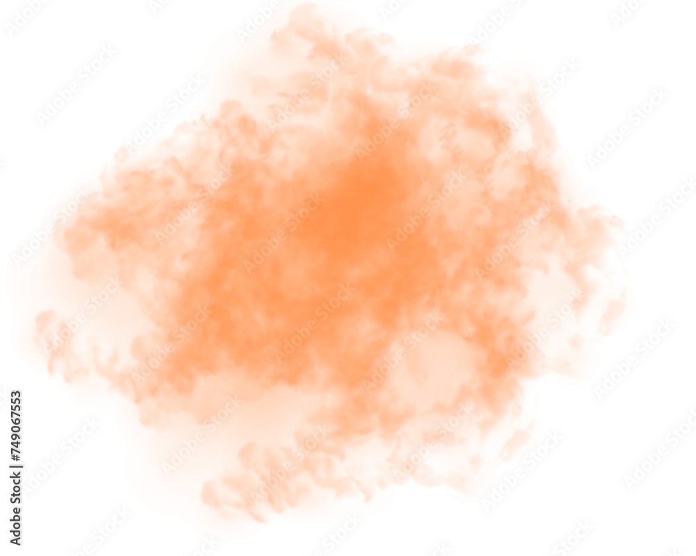 background illustration in orange with a wet cotton texture on a white background