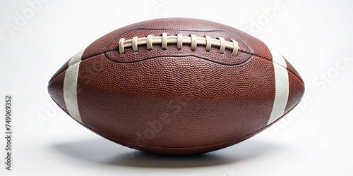 American Football Ball on White Background: Great for Sports, Fitness, and Team Spirit Concepts. Ideal for Web and Print Use.