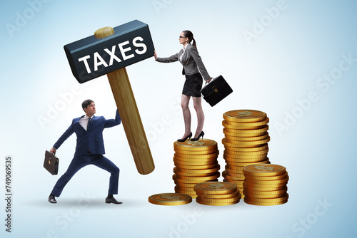 Business people in tax concept