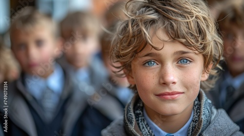 blonde and blue-eyed boy