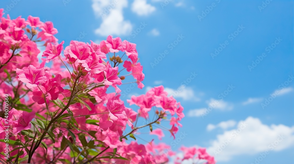 flowers bright sky background,