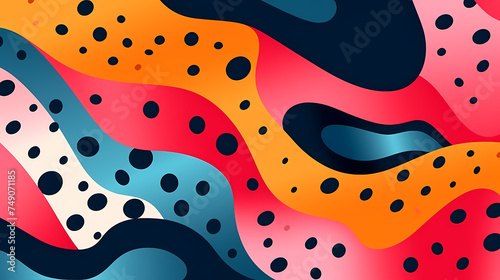 Colorful background with dots