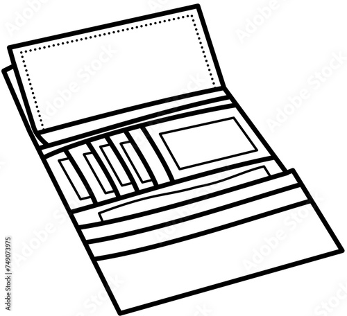 women wallet, outline 