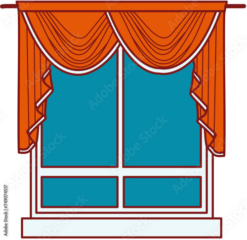 Decorative  curtain doodle
