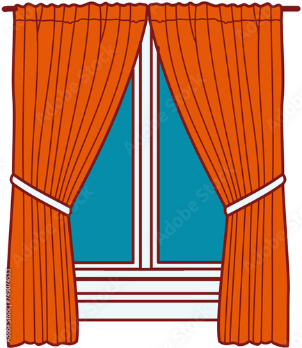 Decorative  curtain doodle