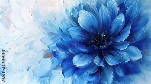 Abstract of blue petals of aster