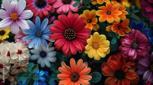 background image of the colorful flowers