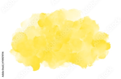 Yellow watercolor splotch