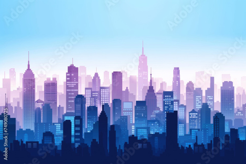 Abstract city building skyline. Buildings silhouette.  © imlane