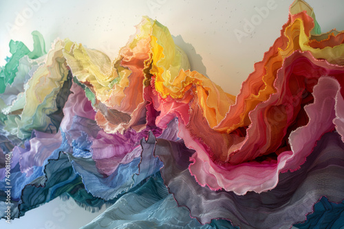 Color field by soft sculptures. photo