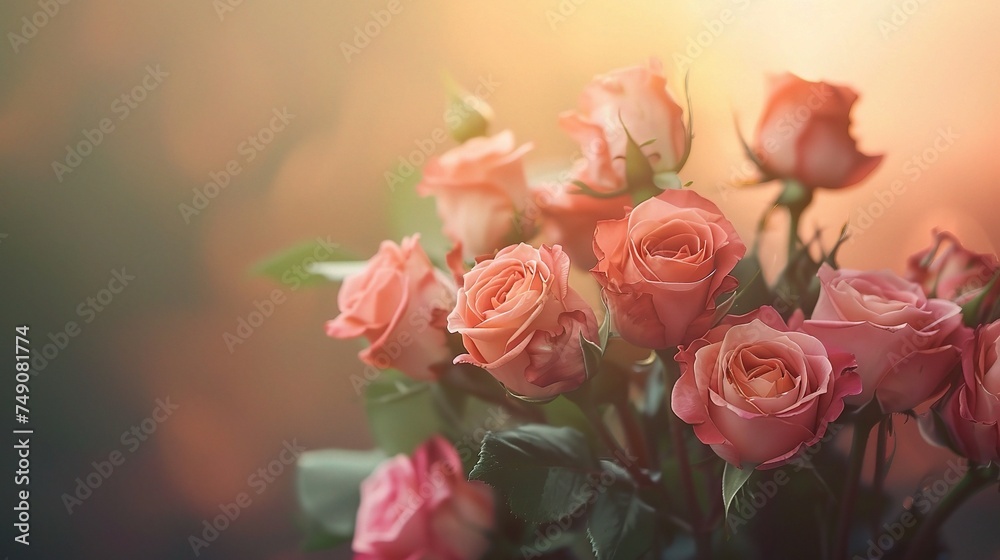 Bouquet of fresh roses, flower bright background Bouquet of fresh roses, flower bright background