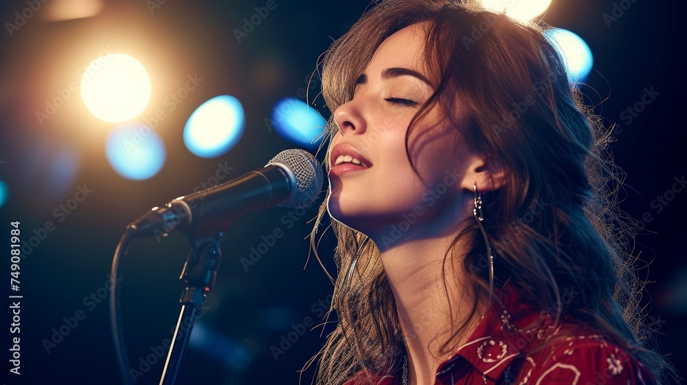 Close-up, portrait happy beautiful young woman, healthy lifestyle concept Close-up, portrait happy beautiful young woman, healthy lifestyle concept