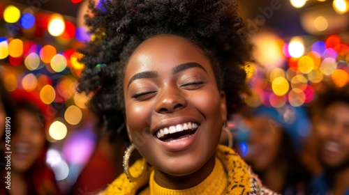 Close-up, portrait happy beautiful young woman, healthy lifestyle concept